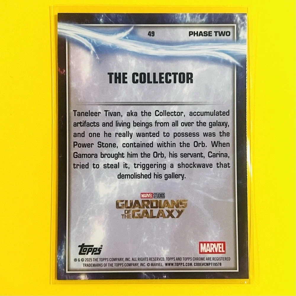 2025 Topps Chrome‎ Marvel Studios The Collector #49  Guardians of the Galaxy